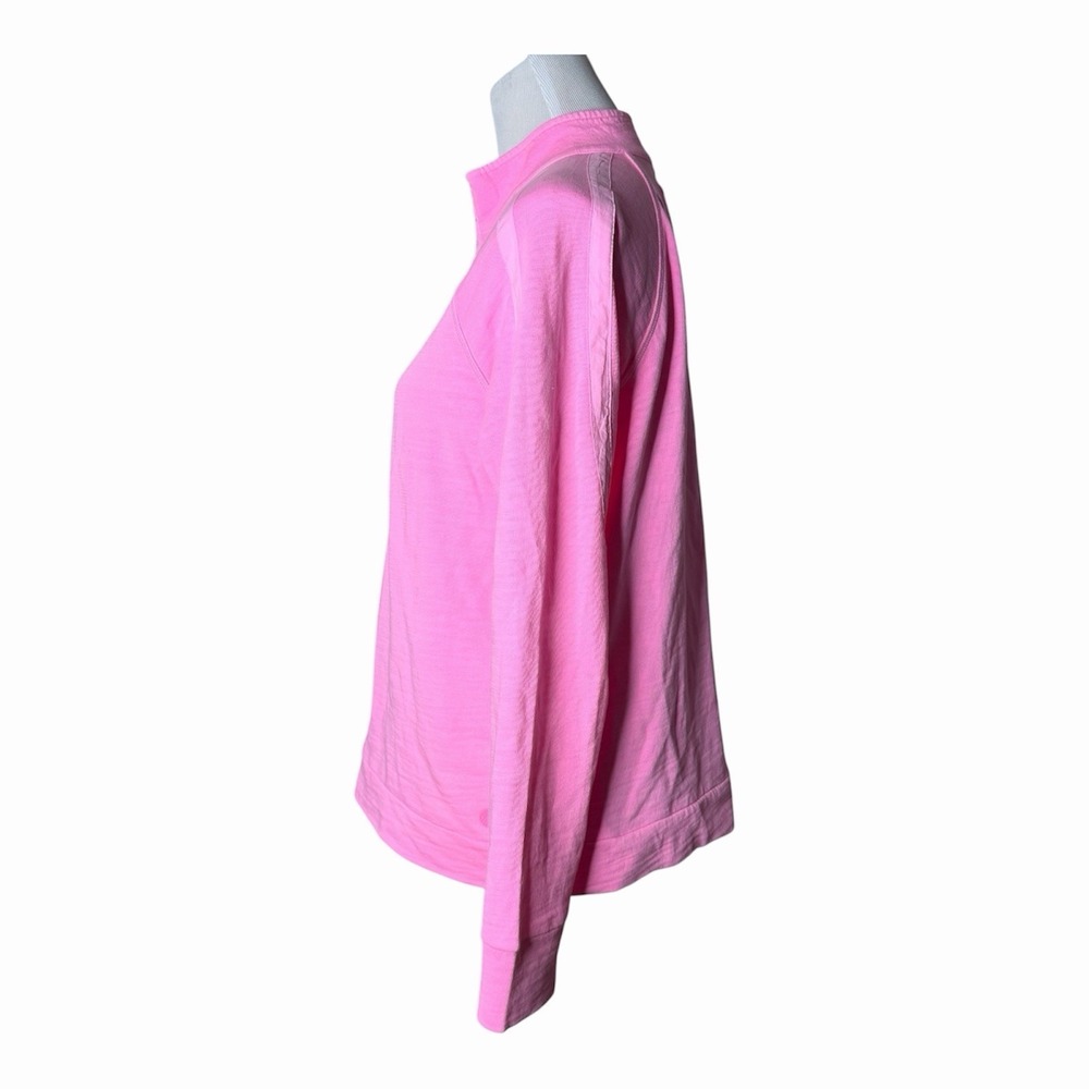Lilly Pulitzer Ashlee Half-Zip Pullover in Parigi Pink 100% Cotton Size Medium - Picture 3 of 7